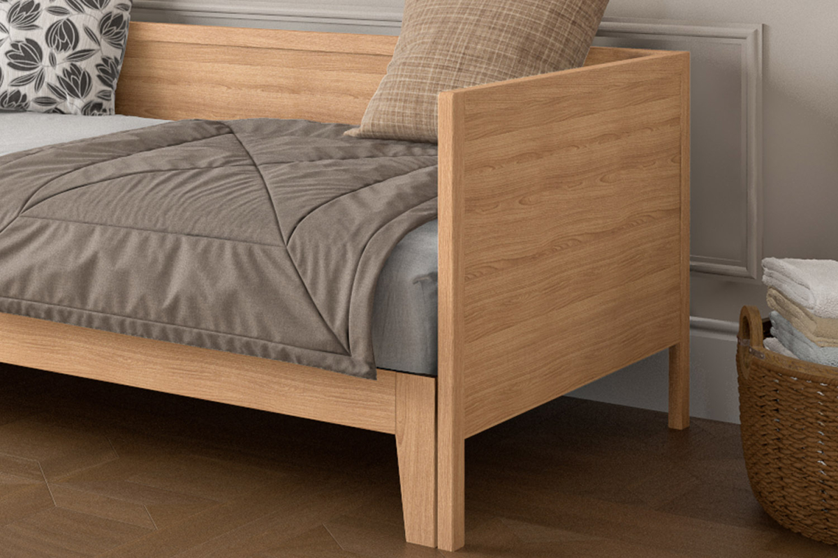 Lit banquette extensible en hêtre massif Sienna