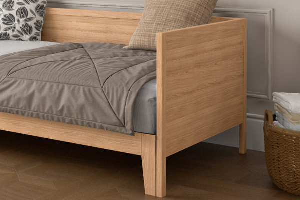 Lit banquette extensible en hêtre massif Sienna