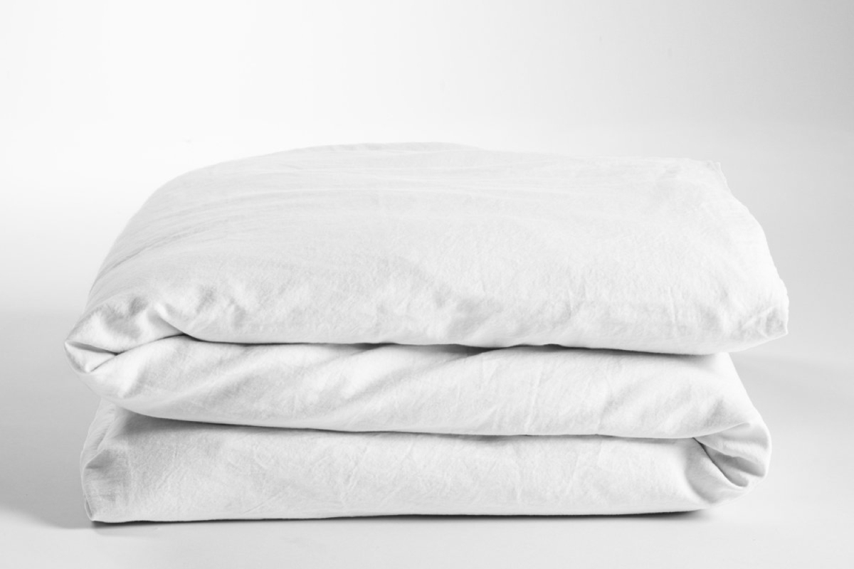 Housse de couette en satin de coton bio lavé uni 1 personne | Maison Aveni