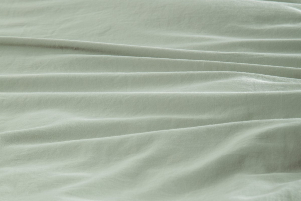 Housse de couette en satin de coton bio lavé uni 1 personne | Maison Aveni