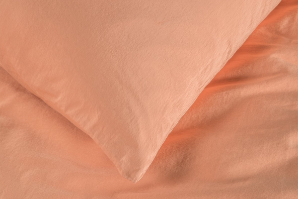Housse de couette en satin de coton bio lavé uni 1 personne | Maison Aveni