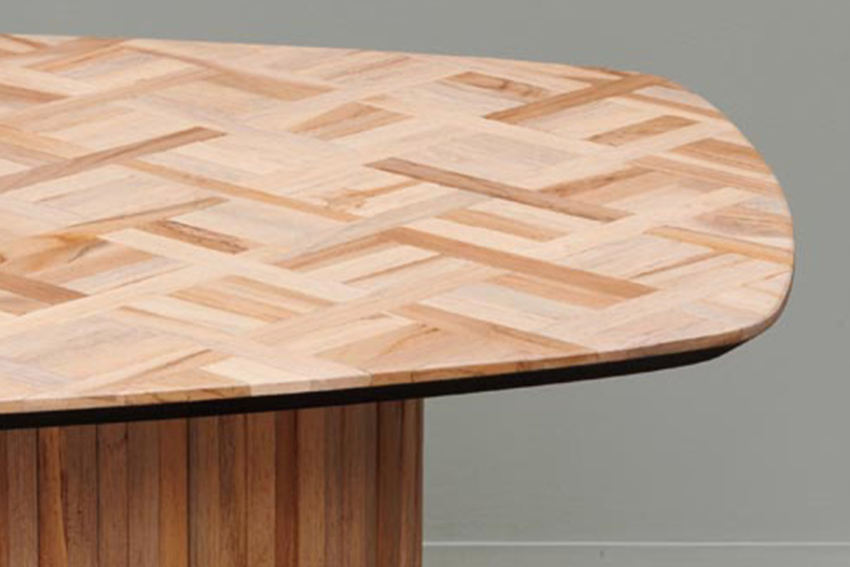 Table en teck recyclé 4-6 pers. Alvar