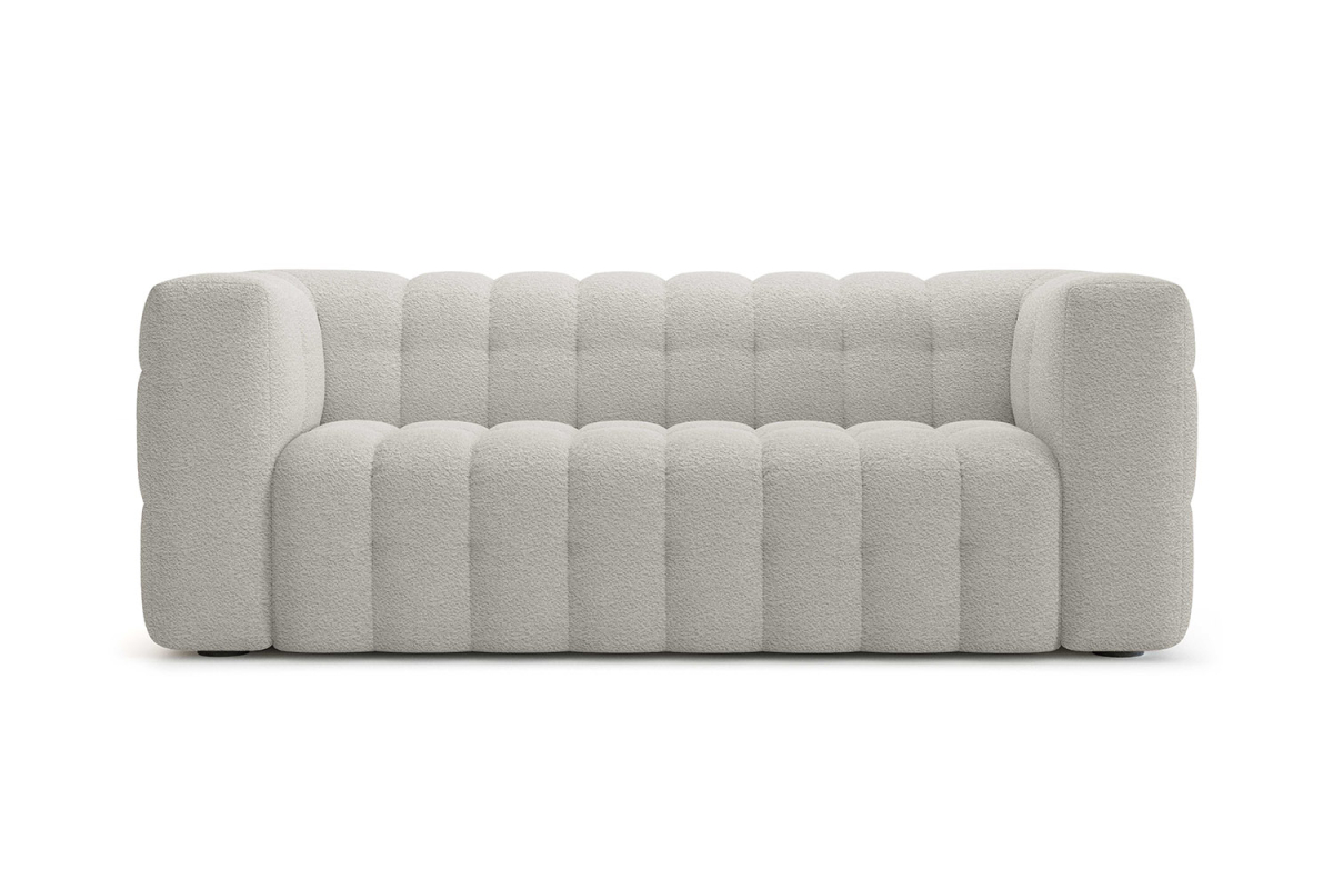 Canapé droit fixe 3 places tissu bouclette Cloud