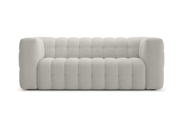 Canapé droit fixe 3 places tissu bouclette Cloud