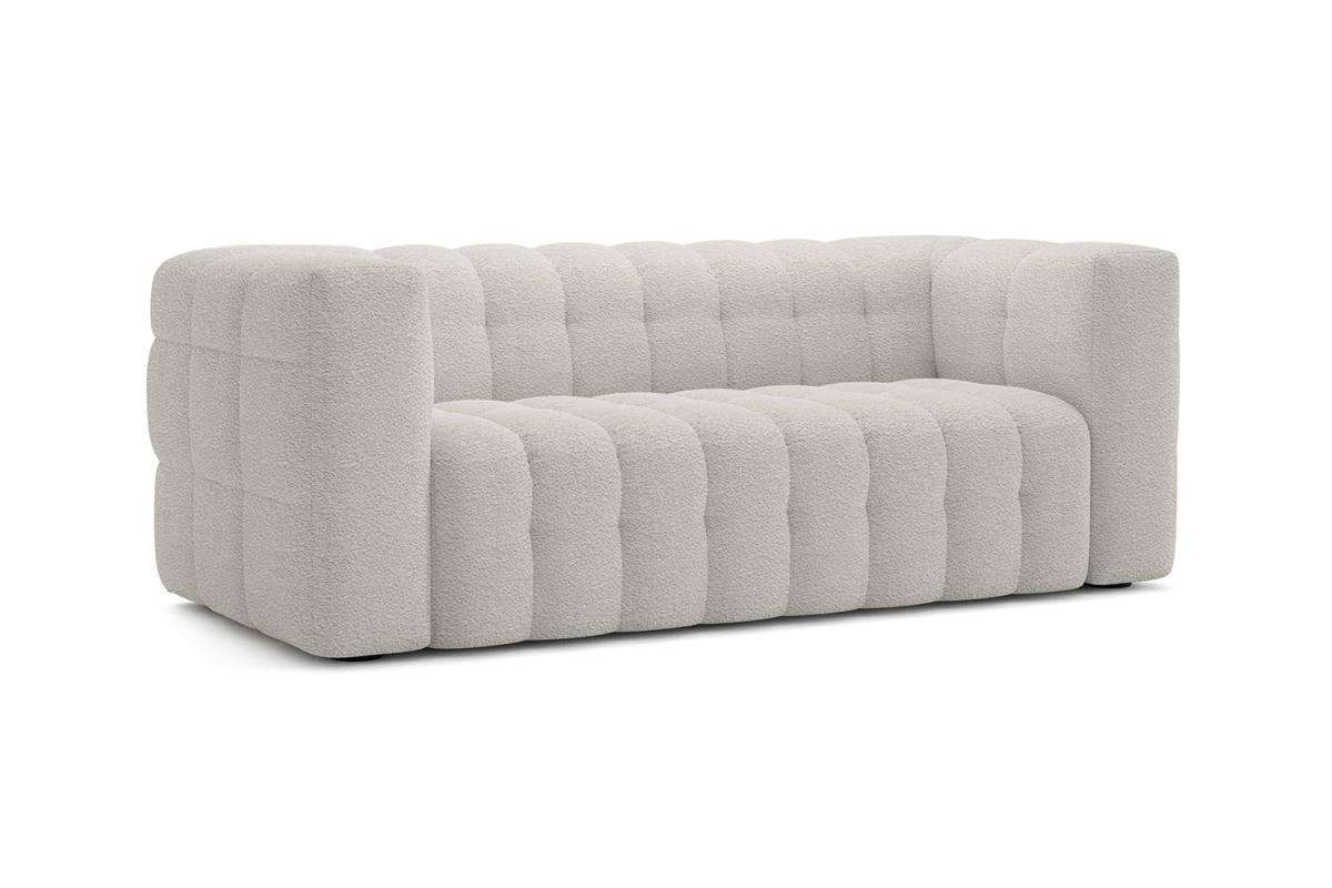 Canapé droit fixe 3 places tissu bouclette Cloud