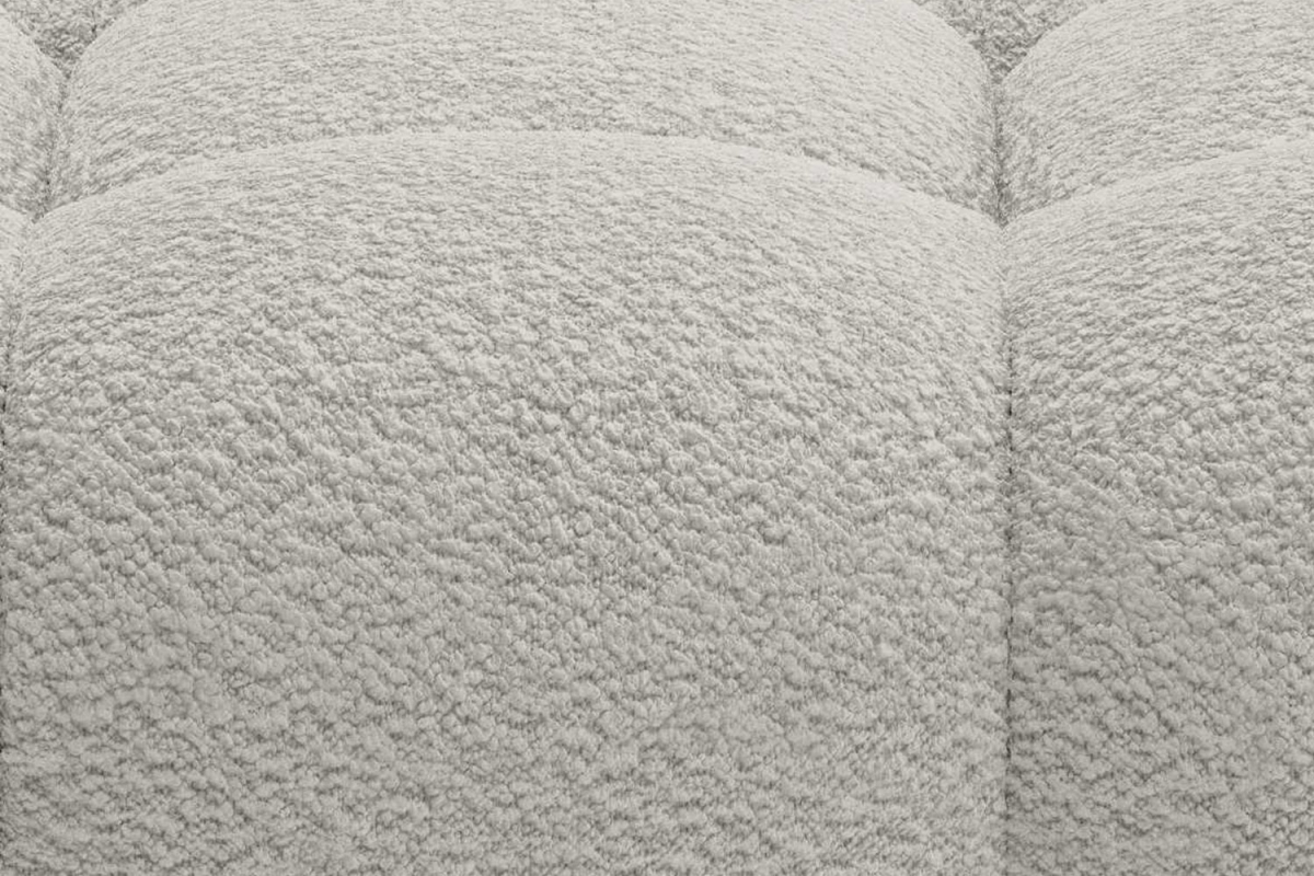 Canapé droit fixe 3 places tissu bouclette Cloud