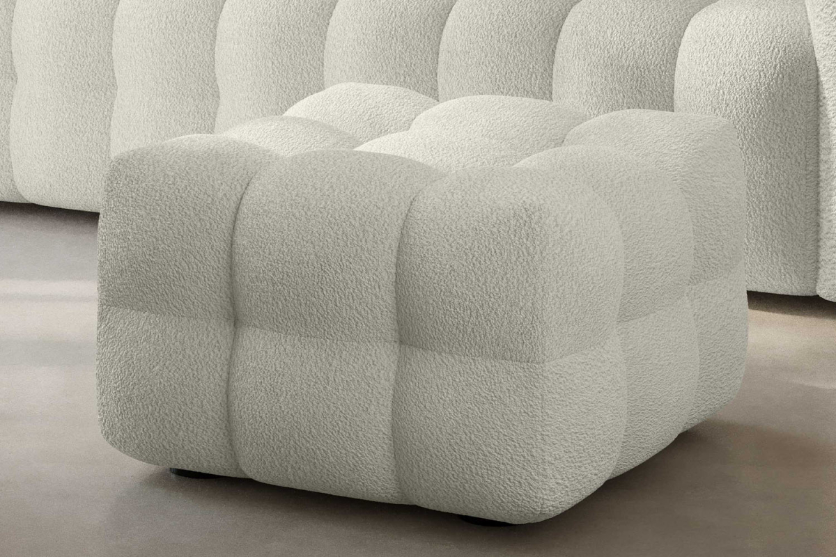 Pouf Cloud – Tissu bouclette, confort et design