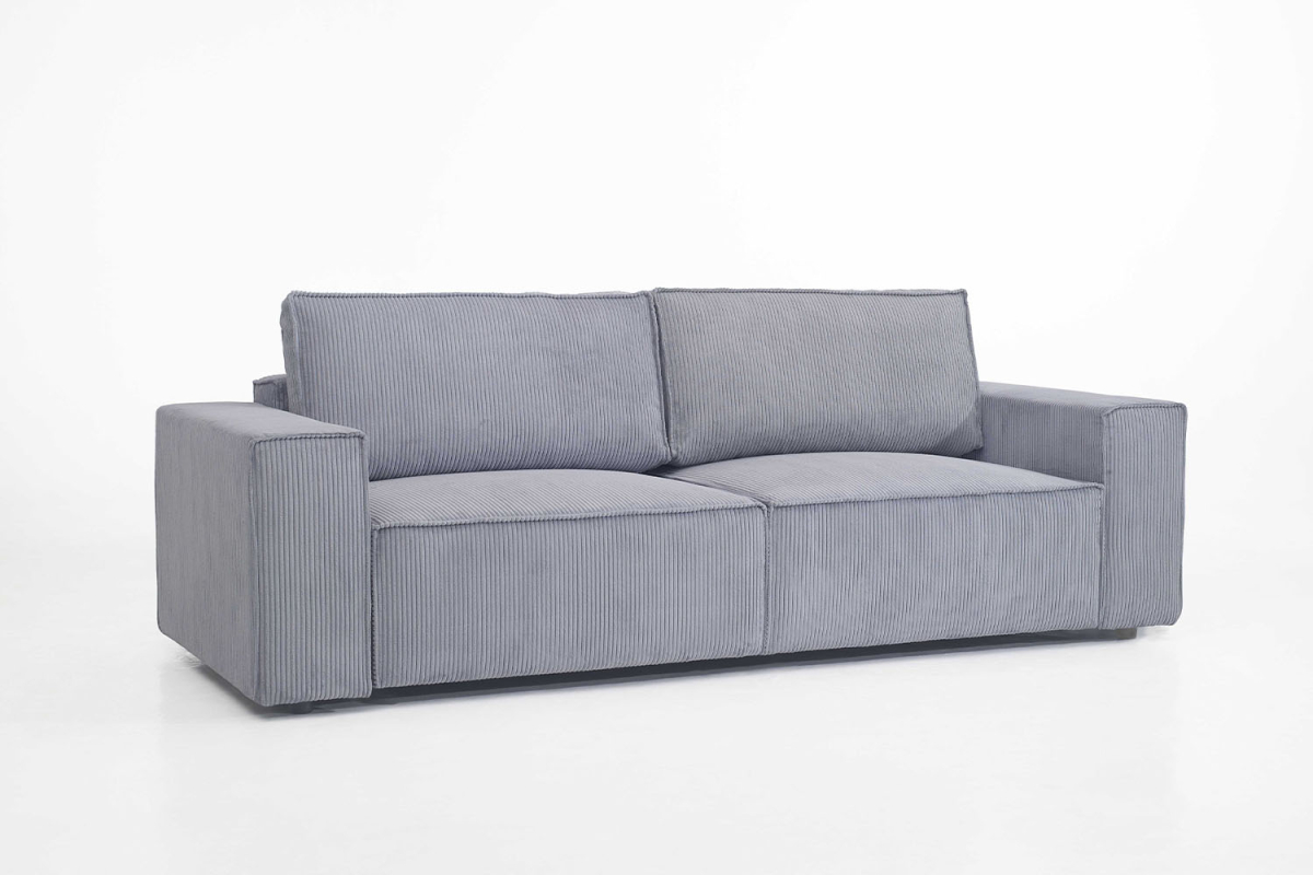 Canapé convertible Brume – Velours côtelé gris