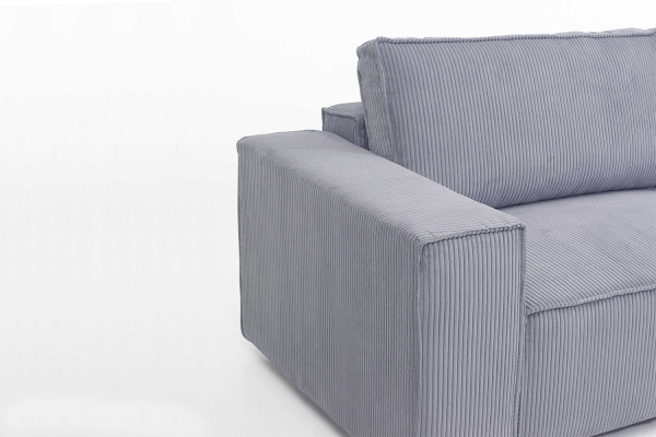 Canapé convertible Brume – Velours côtelé gris