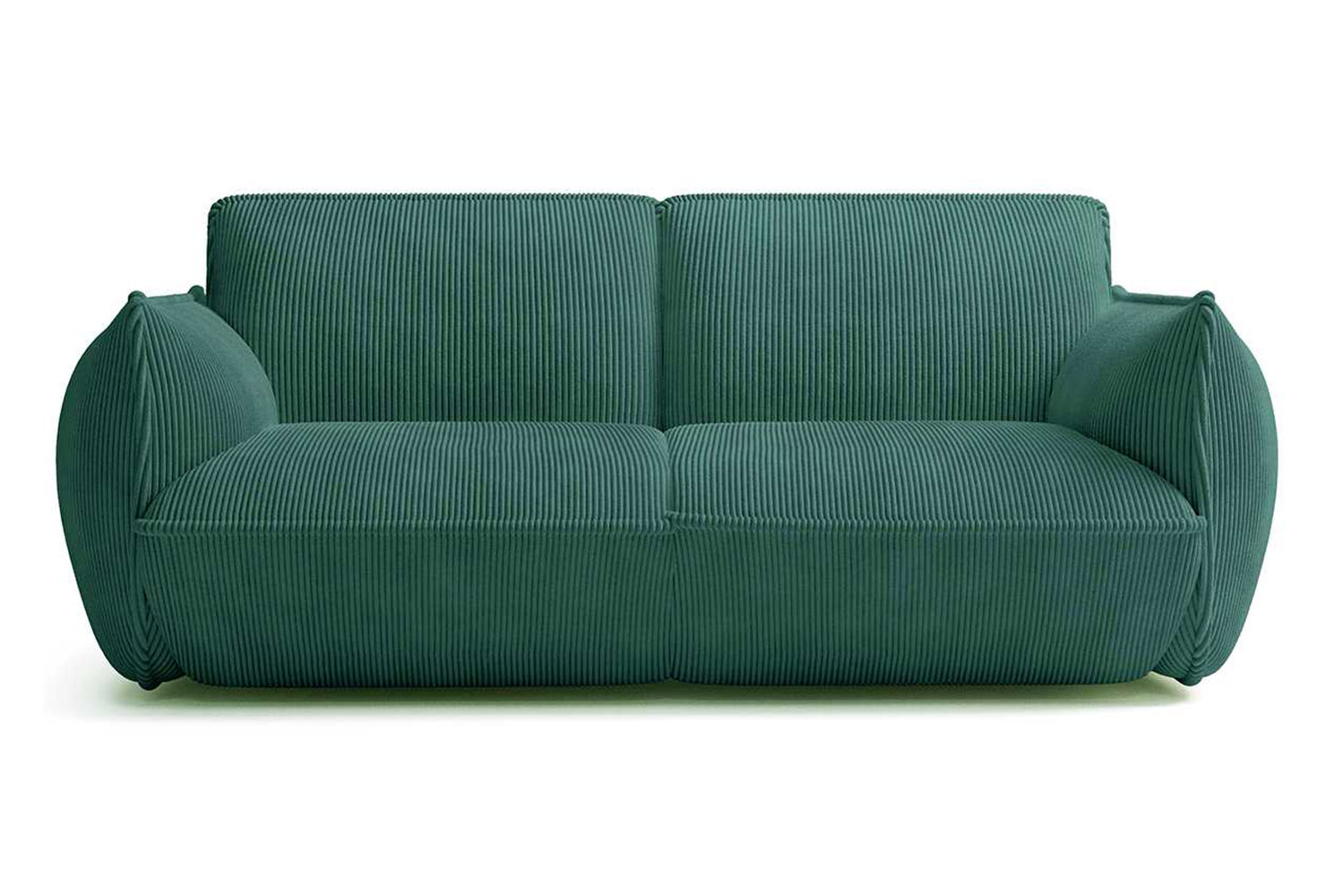 Canapé Lucca – 3 places velours côtelé, bleu nuit ou vert