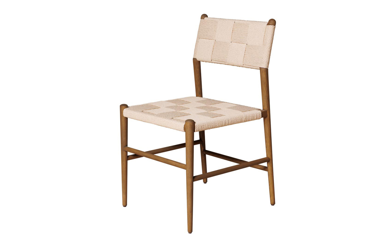 Chaise en frêne massif et tissage Enorae