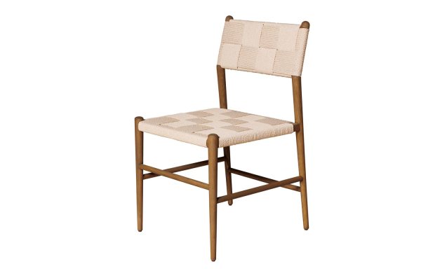 Chaise en frêne massif et tissage Enorae