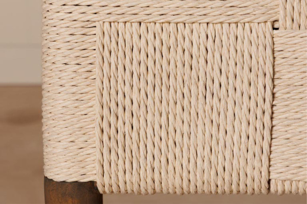 Chaise en frêne massif et tissage Enorae