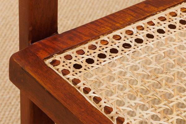 Chaise avec accoudoirs manguier et cannage Sorenza