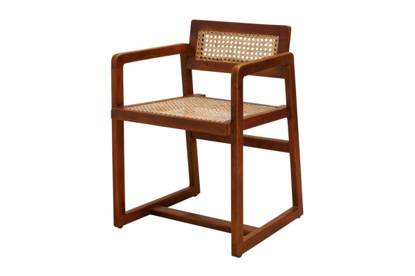 Chaise avec accoudoirs manguier et cannage Sorenza