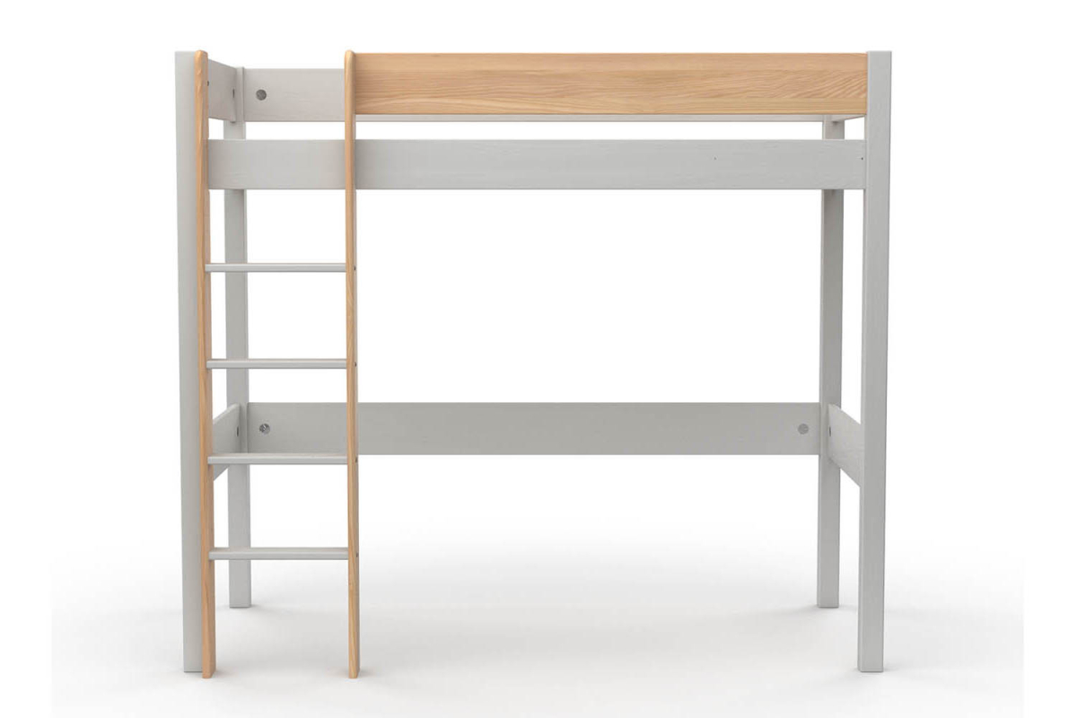 Lit mezzanine en pin massif sans nœud Nina