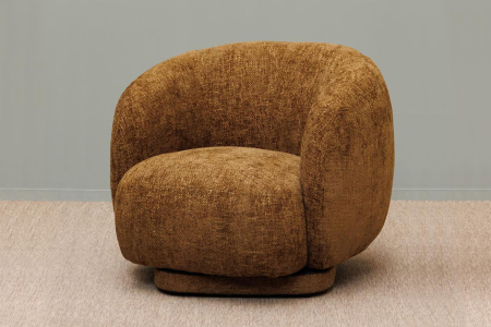 Fauteuil pivotant en tissu Maelun