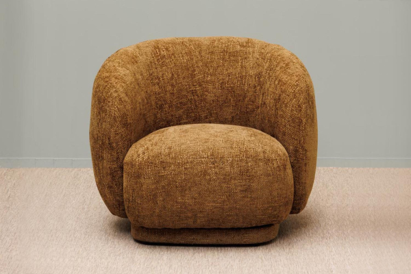 Fauteuil pivotant en tissu Maelun