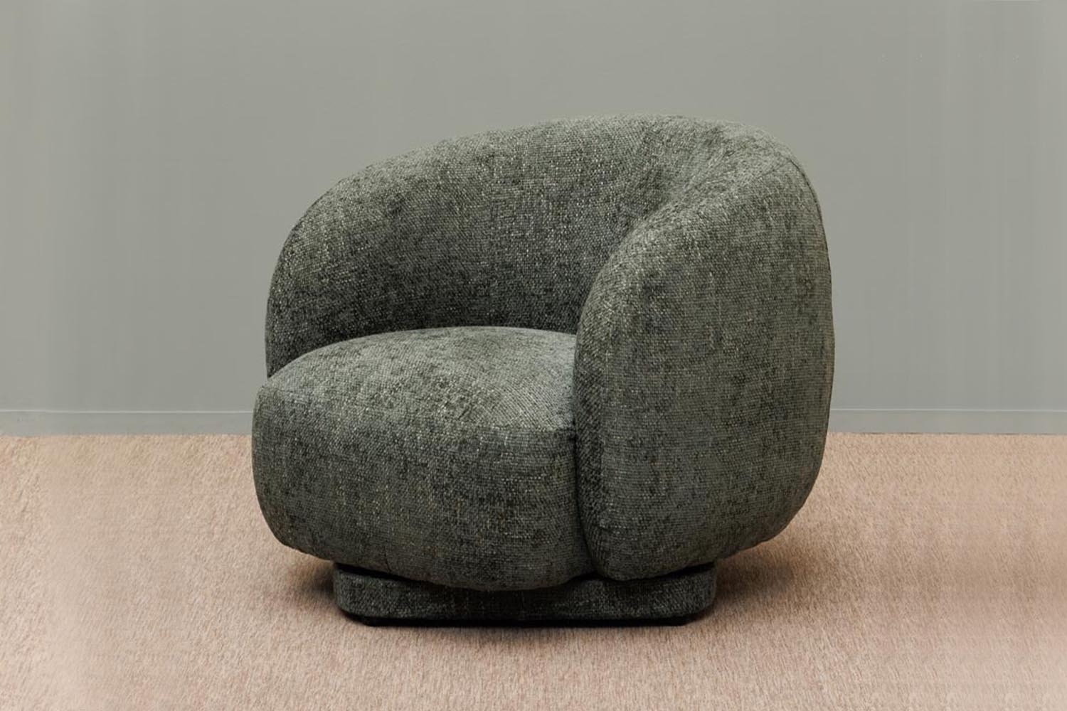 Fauteuil pivotant en tissu Maelun