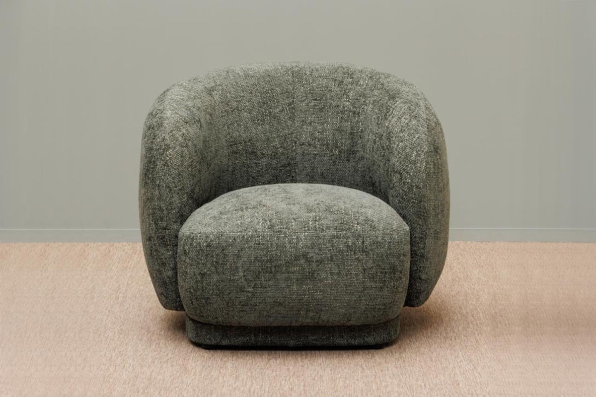 Fauteuil pivotant en tissu Maelun
