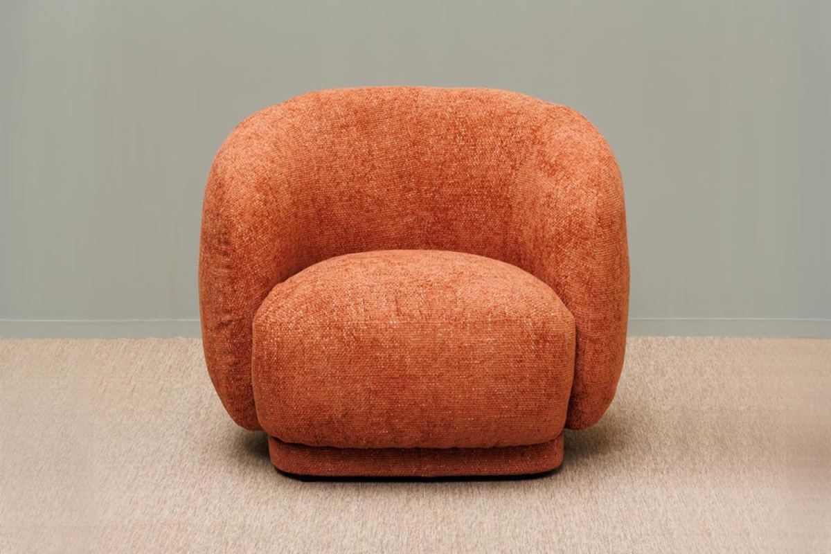 Fauteuil pivotant en tissu Maelun