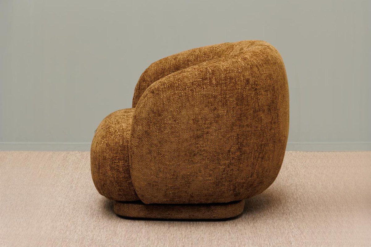 Fauteuil pivotant en tissu Maelun