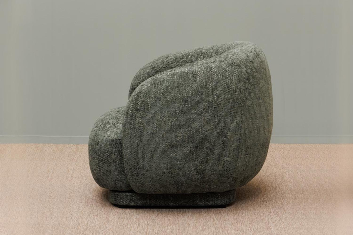 Fauteuil pivotant en tissu Maelun