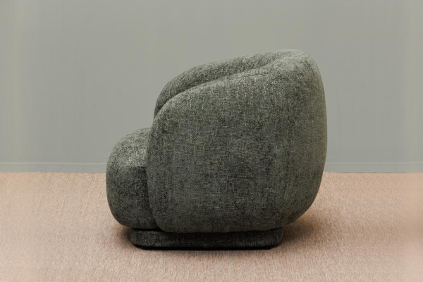 Fauteuil pivotant en tissu Maelun