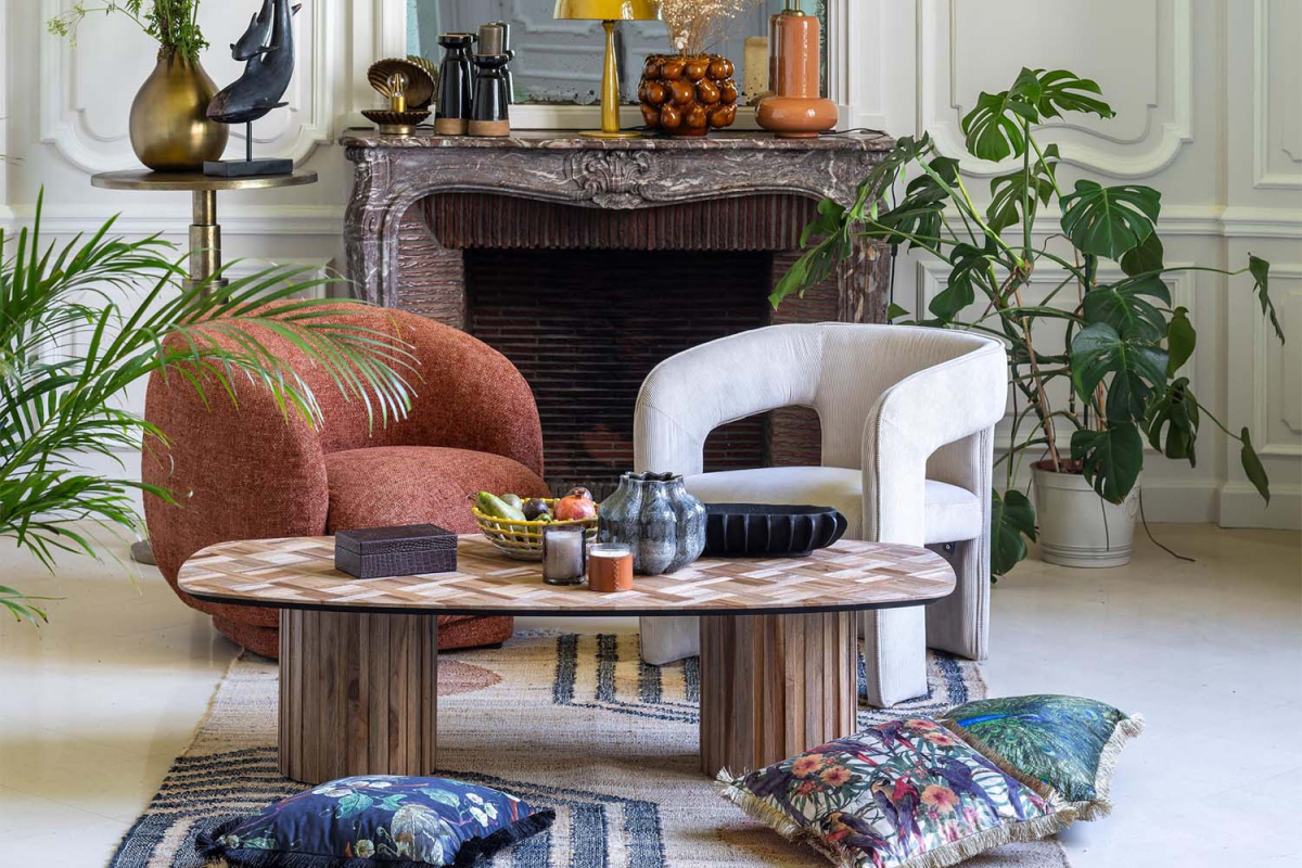 Fauteuil pivotant en tissu Maelun
