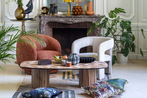 Fauteuil pivotant en tissu Maelun