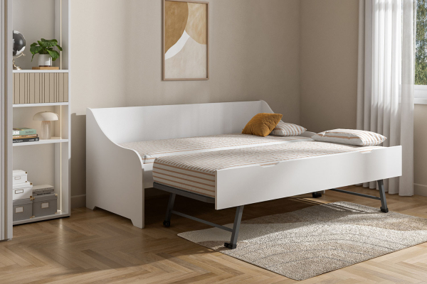 Lit gigogne banquette en bois Anouk