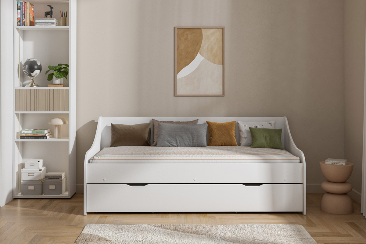 Lit gigogne banquette en bois Anouk