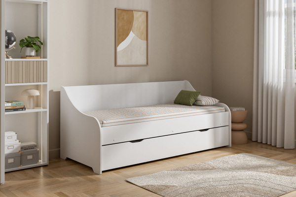 Lit gigogne banquette en bois Anouk
