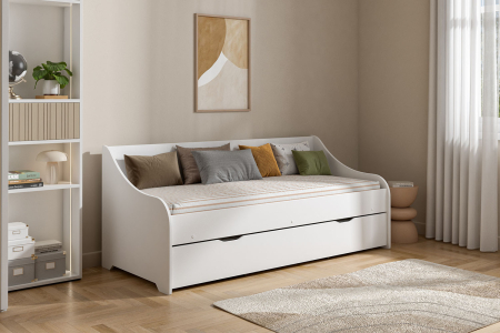 Lit gigogne banquette en bois Anouk