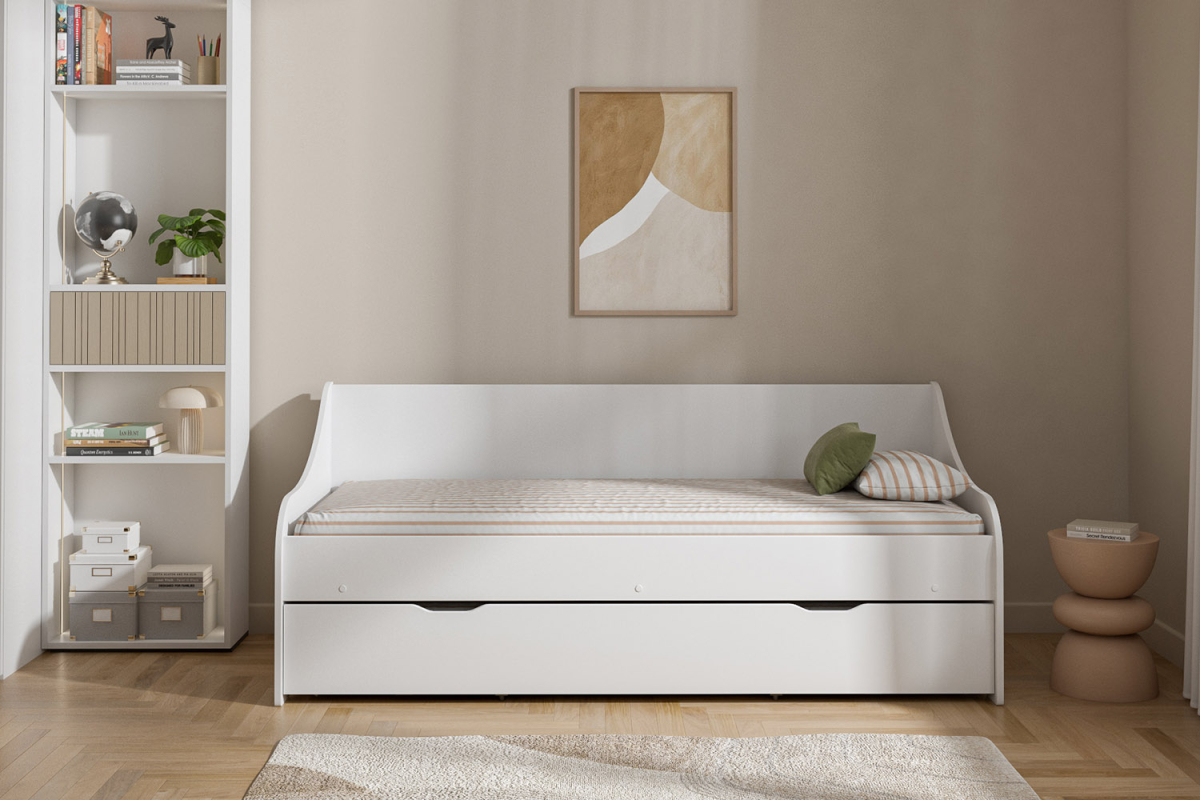 Lit gigogne banquette en bois Anouk