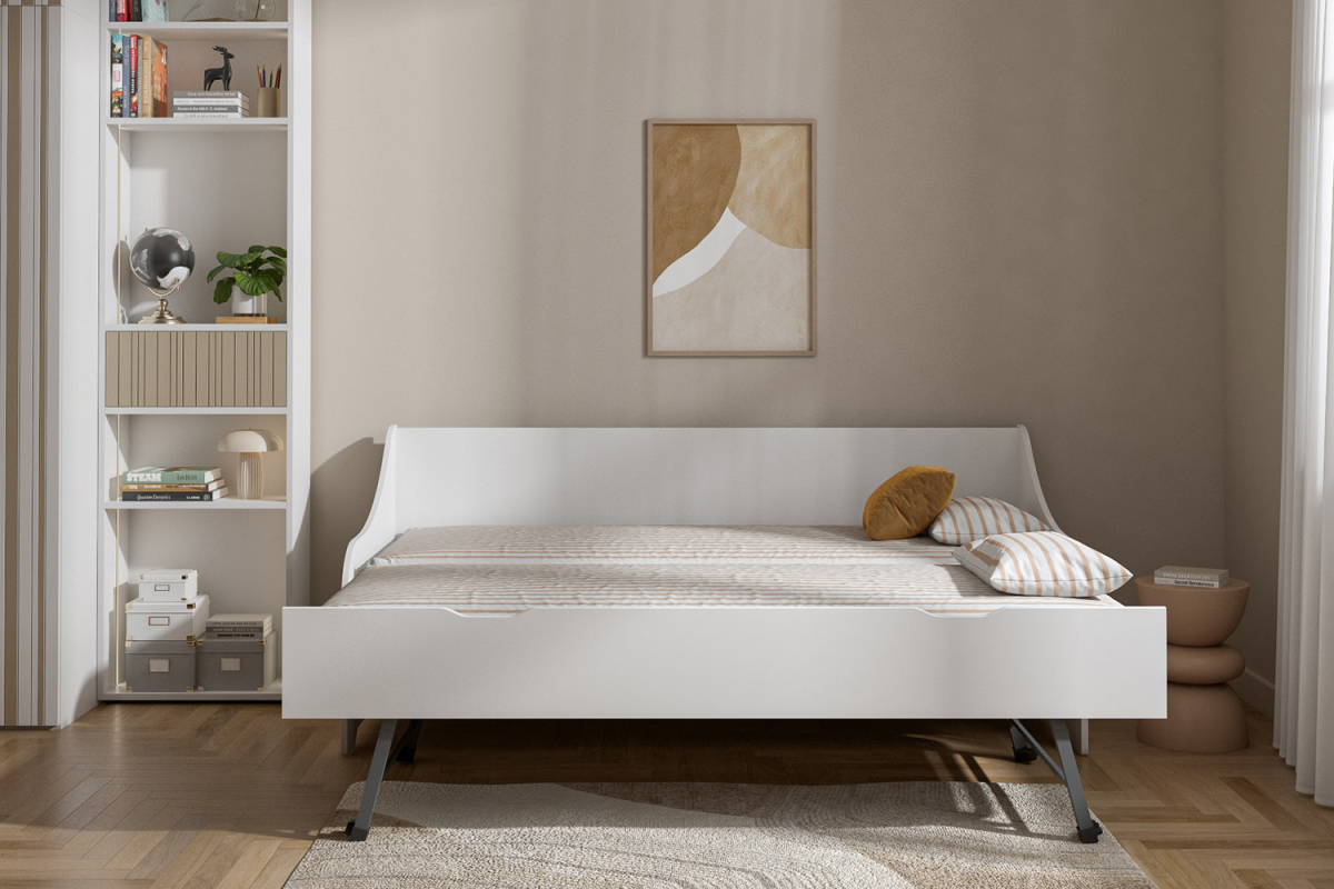 Lit gigogne banquette en bois Anouk