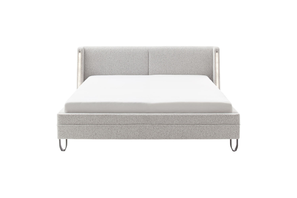 Lit avec tête de lit en tissu avec éclairage intégré Lumea