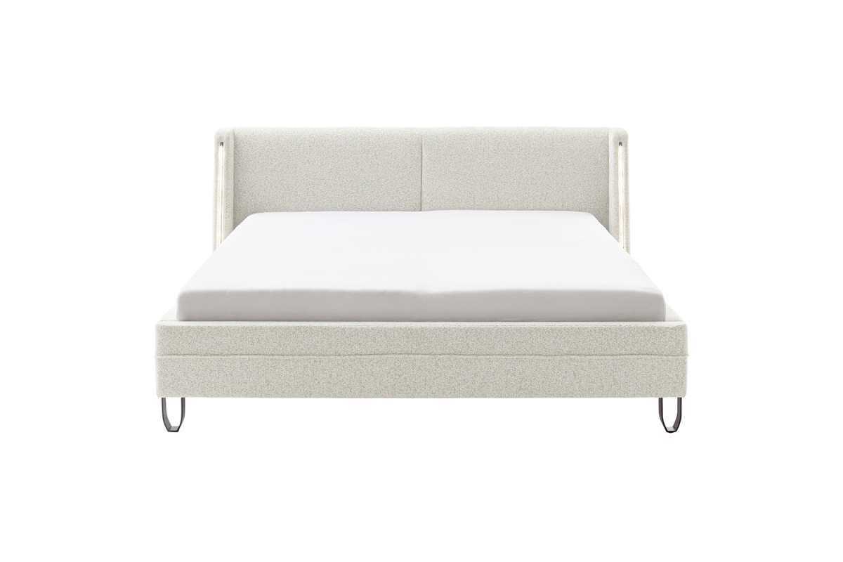 Lit avec tête de lit en tissu avec éclairage intégré Lumea