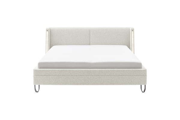 Lit avec tête de lit en tissu avec éclairage intégré Lumea