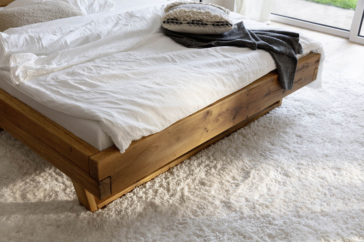 Lit en chêne massif au style contemporain - Bois certifié