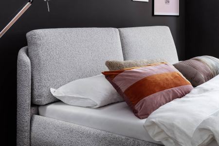 Lit Noven – Lit avec tête de lit en tissu | Élégance et confort