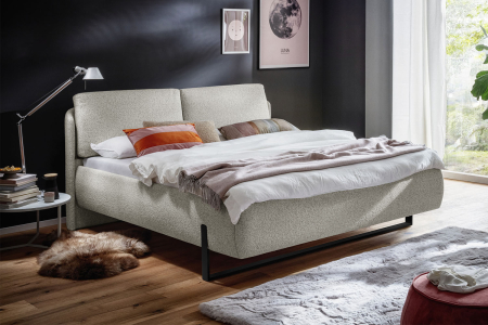 Lit Noven – Lit avec tête de lit en tissu | Élégance et confort