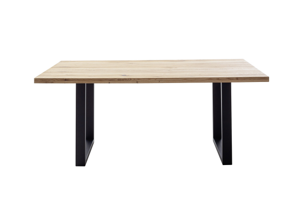 Table en chêne massif et pieds U en acier – Modernité élégante
