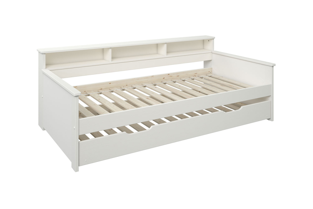 Lit banquette avec rangement en bois Milo 90x200 – Design classique