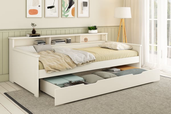 Cassetto sottiletto Azur 90x200 | Cassetto contenitore bianco