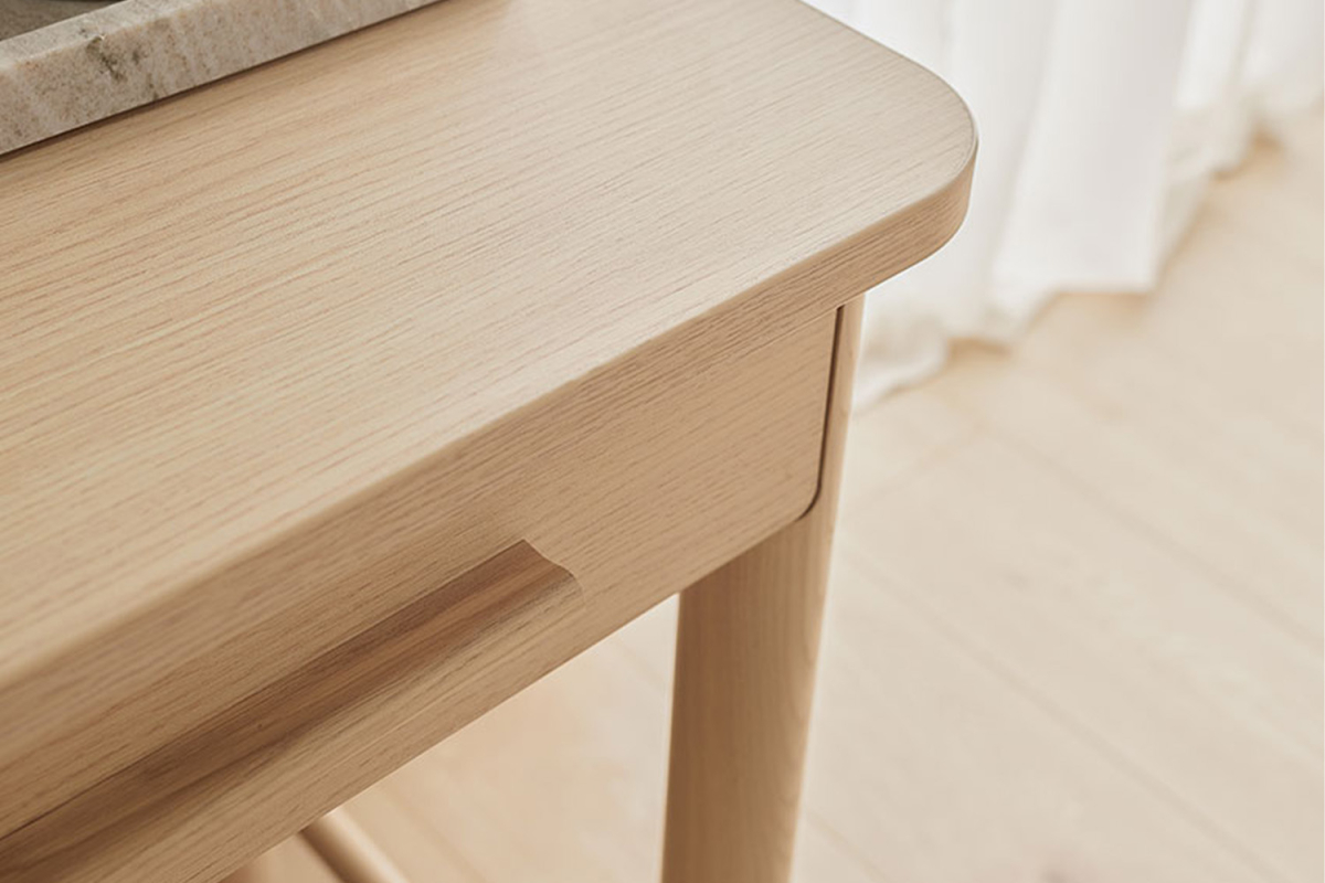 Bureau 2 tiroirs en bois Naya – Élégance et fonctionnalité