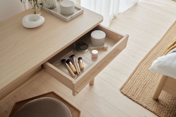 Bureau 2 tiroirs en bois Naya – Élégance et fonctionnalité