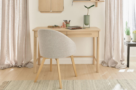 Bureau 2 tiroirs en bois Naya – Élégance et fonctionnalité