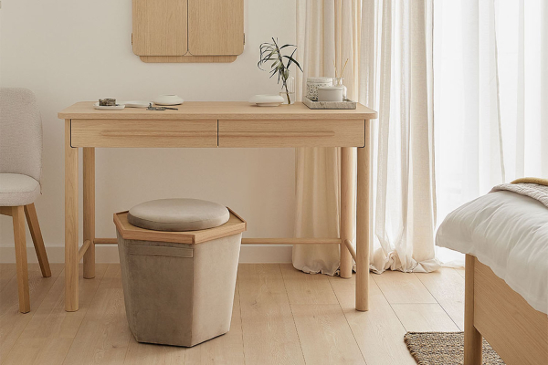 Bureau 2 tiroirs en bois Naya – Élégance et fonctionnalité