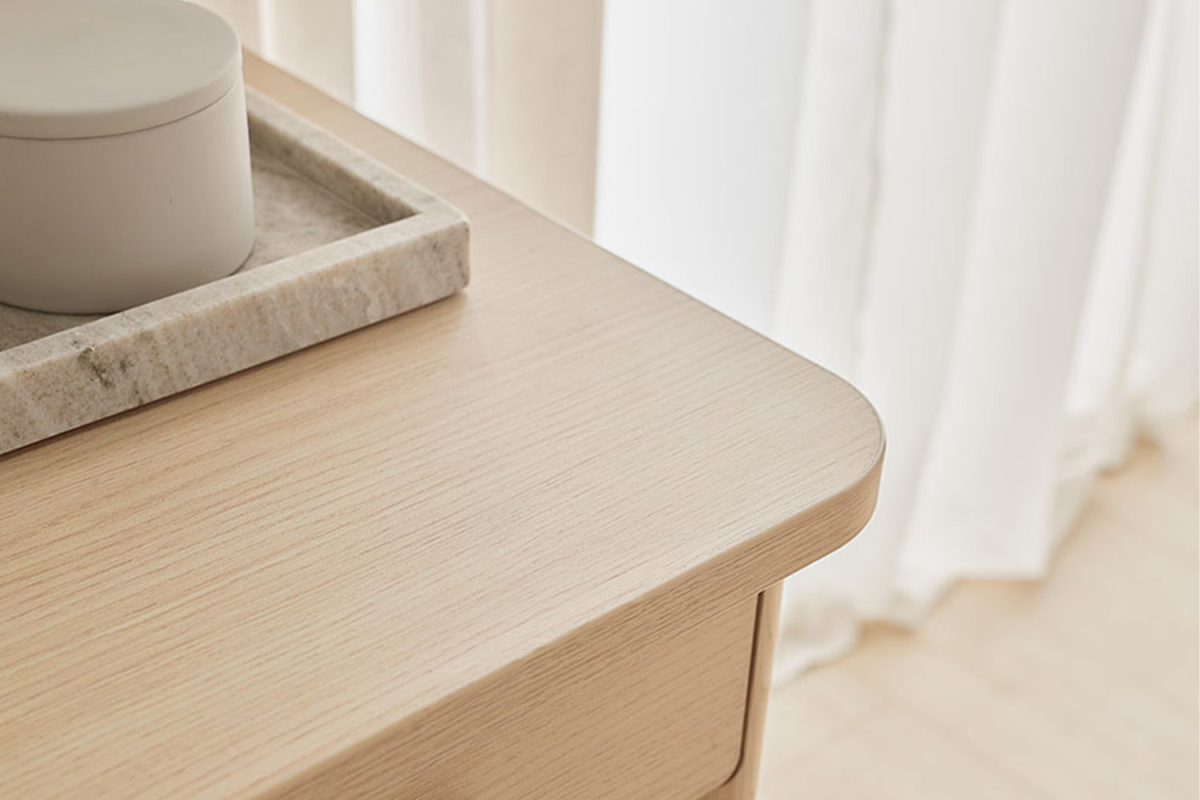 Bureau 2 tiroirs en bois Naya – Élégance et fonctionnalité